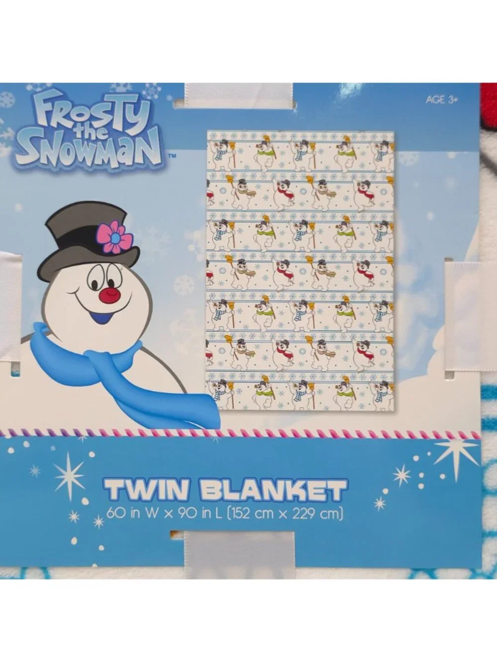 Frosty The Snowman Plush Twin Blanket 60